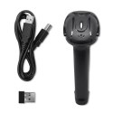 Qoltec Bezprzewodowy skaner czytnik kodów kreskowych 1D 2D | QR | EAN | USB | 2.4G