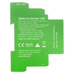 Ściemniacz DIN SHELLY Pro Dimmer 1 Wi-Fi Bluetooth