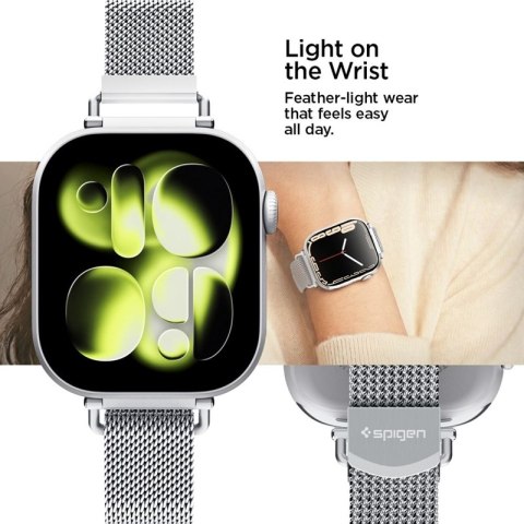 Spigen WBM4 - Pasek ze stali nierdzewnej do Apple Watch 40/41/42 mm (Silver)