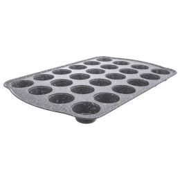 Forma do 24 Muffinek Babeczek Granitowa Szara Solidna ORION 42 x 26 x 2,5 cm