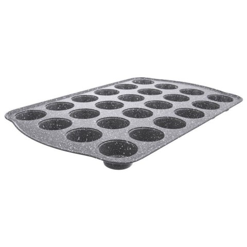 Forma do 24 Muffinek Babeczek Granitowa Szara Solidna ORION 42 x 26 x 2,5 cm