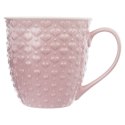 Kubek do Kawy i Herbaty Duży Ceramiczny 580 ml ORION Różowy z Serduszkami