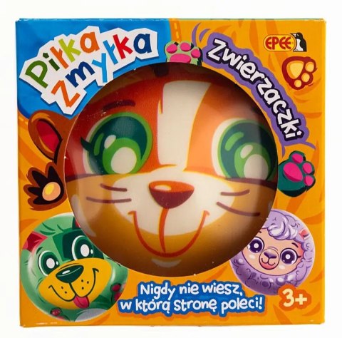 Piłka Zmyłka Zwierzaki, seria 2, kotek pomarańczowy