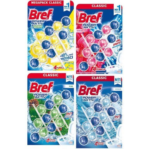 Zawieszka do WC Bref Power Aktiv 50g Cytryna (3)