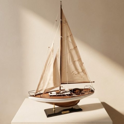Model Jachtu Żaglowego - dekoracja marynistyczna 66 cm - 50445