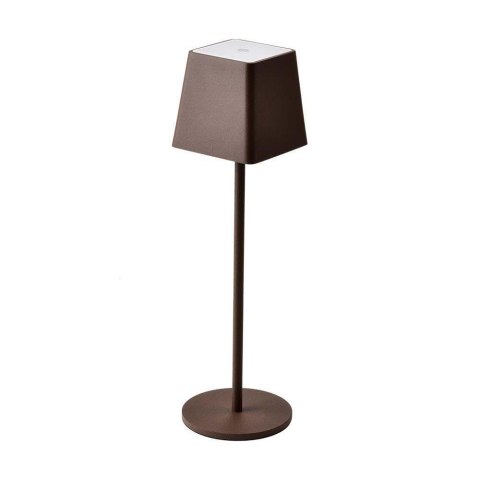 Lampka biurkowa nocna V-TAC 2W LED 36cm ładowanie ściemnianie IP54 brąz corten VT-7563 3000K 200lm