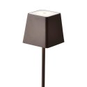 Lampka biurkowa nocna V-TAC 2W LED 36cm ładowanie ściemnianie IP54 brąz corten VT-7563 3000K 200lm