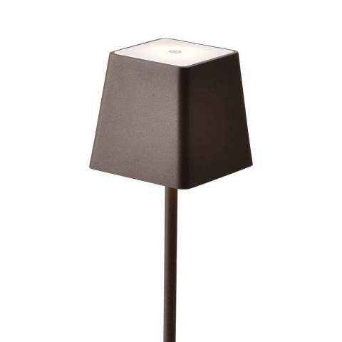 Lampka biurkowa nocna V-TAC 2W LED 36cm ładowanie ściemnianie IP54 brąz corten VT-7563 3000K 200lm
