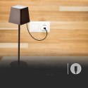 Lampka biurkowa nocna V-TAC 2W LED 36cm ładowanie ściemnianie IP54 brąz corten VT-7563 3000K 200lm