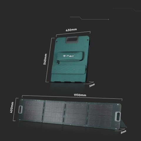 Moduł panel fotowoltaiczny V-TAC 120W składany przenośny 19,8V GSSP120-SP VT-10120