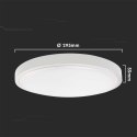 Plafon V-TAC 24W LED okrągły IP44 30cm biały VT-8624W-RD 4000K 2400lm