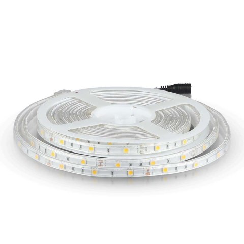 Taśma LED V-TAC 12V SMD5050 150LED IP65 rękaw 6W/m VT-5050 30-IP65-N 3000K 500lm