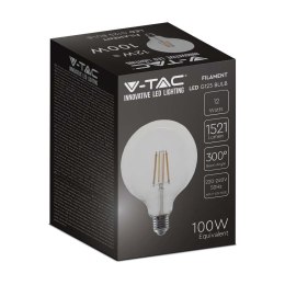 Żarówka LED V-TAC 12W filament E27 kula glob G125 VT-2143-N 4000K 1521lm