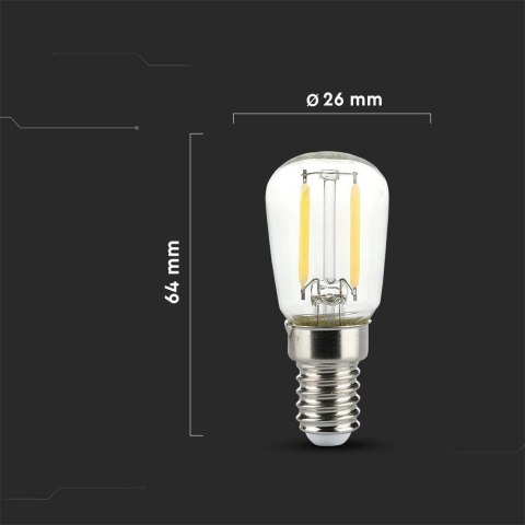 Żarówka LED V-TAC 2W filament E14 ST26 VT-1952 3000K 200lm