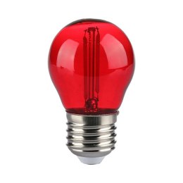 Żarówka LED V-TAC 2W filament E27 kulka G45 kolor VT-2132 Kolor Czerwony 60lm