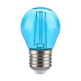 Żarówka LED V-TAC 2W filament E27 kulka G45 kolor VT-2132 Kolor Niebieski 60lm