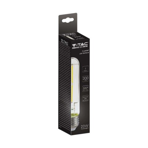 Żarówka LED V-TAC 2W T30 E27 filament 30x136mm VT-2042-N 3000K 200lm