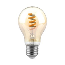 Żarówka LED V-TAC 4W E27 A60 spiral filament bursztyn VT-2154-N 1800K 400lm