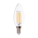 Żarówka LED V-TAC 6W filament E14 świeczka 130Lm/W VT-2327 6400K 800lm