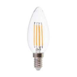 Żarówka LED V-TAC 6W filament E14 świeczka 130Lm/W VT-2327 6400K 800lm