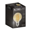 Żarówka LED V-TAC 7W filament E27 kula glob G95 bursztyn 95x138mm VT-2027 2200K 700lm
