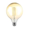 Żarówka LED V-TAC 8W filament E27 kula glob G125 bursztyn ściemnialna 125x173mm VT-2018 2200K 700lm
