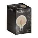 Żarówka LED V-TAC 8W filament E27 kula glob G125 bursztyn ściemnialna 125x173mm VT-2018 2200K 700lm