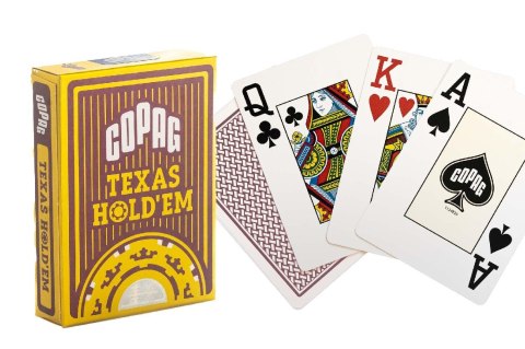 Cartamundi: Karty do gry - Texas hold'em jumbo złoty/czerwony