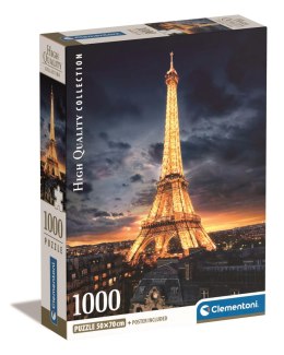 Clementoni: Puzzle 1000el. Compact HQ - Wieża Eiffel'a