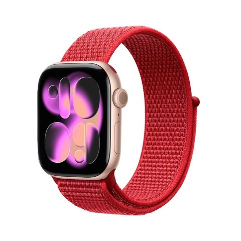 Crong Nylon - Pasek sportowy do Apple Watch 38/40/41/42 mm (Red Fusion)