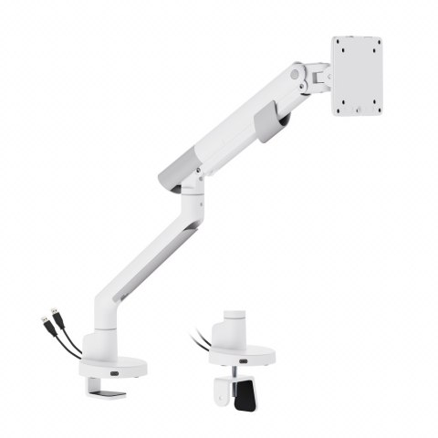 UCHWYT BIURKOWY GAZOWY DO 1 MONITORA LED/LCD 17-35" L-29GD ART 2-11kg 2xUSB 3.0 PREMIUM White
