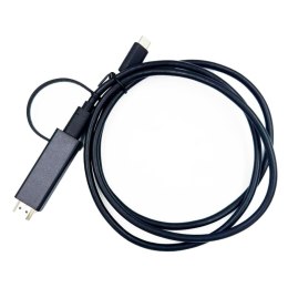 Yealink 330000008024 adapter kablowy 1,2 m HDMI Typu A (Standard) USB Type-C Czarny