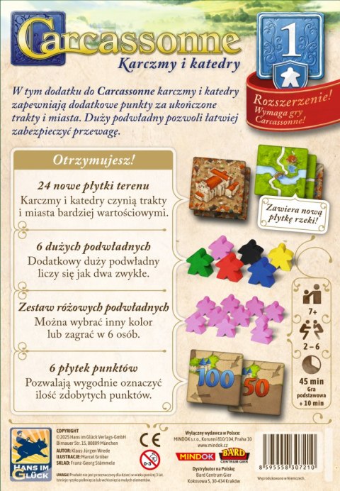 GRA CARCASSONNE PL 3 ED. 1. KARCZMY I KATEDRY - dodatek BARD