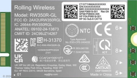 HP 5G Sub-6 WWAN adapter