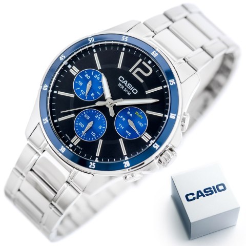 ZEGAREK MĘSKI CASIO MTP-1374D-2AV (zd063c) + BOX