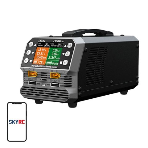 Dwukanałowa ładowarka akumulatorów litowych SkyRC PC1080neo