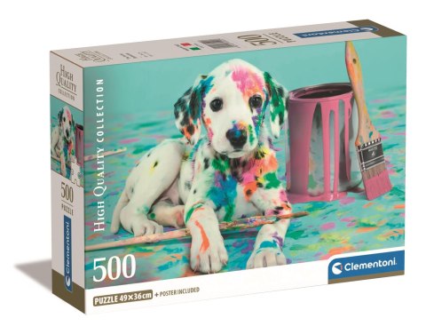 Clementoni: Puzzle 500el. Compact HQ - Kolorowy Dalmatyńczyk