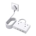 Listwa zasilająca Ugreen Nexode S620 (standard UK) 2x AC, 3x USB, 1x USB-C, 1.5m (biała)