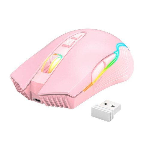Mysz bezprzewodowa ONIKUMA CW905 2.4GHz (różowa)