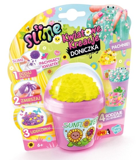 So Slime Kwiatowe Kreacje - Słodkie Słoneczniki - różowa doniczka