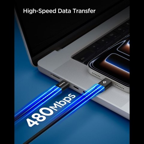 Spigen EB10010CCA Essential - Kabel USB-C do USB-C 100W 1m (Czarny)