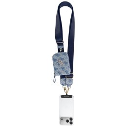 Guess 4G Metal Logo Universal Crossbody Phone Strap Small Purse - Smycz / pasek na ramię z portfelem do telefonu (niebieski)