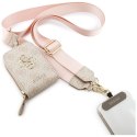 Guess 4G Metal Logo Universal Crossbody Phone Strap Small Purse - Smycz / pasek na ramię z portfelem do telefonu (różowy)