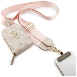 Guess 4G Metal Logo Universal Crossbody Phone Strap Small Purse - Smycz / pasek na ramię z portfelem do telefonu (różowy)