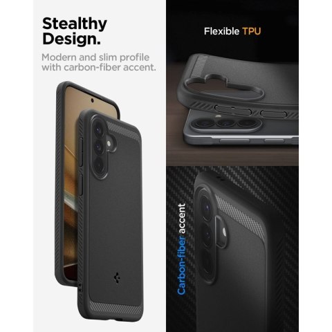 Spigen Rugged Armor - Etui do Samsung Galaxy A57 5G (Matte Black)