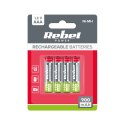 Akumulatorki REBEL AAA, 900 mAh, Ni-MH, 1,2V, 4szt/bl , R3