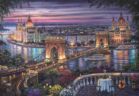 Puzzle 1000el. Compact Lights Of The Danube | Clementoni