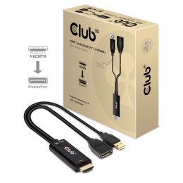 CLUB3D CAC-1331 adapter kablowy 0,25 m HDMI DisplayPort Czarny