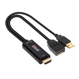 CLUB3D CAC-1331 adapter kablowy 0,25 m HDMI DisplayPort Czarny