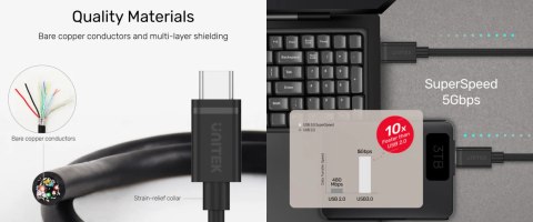 PRZEWÓD Y-C477BK01-2M USB-C/USB-C 2.0 m UNITEK